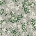 Papel pintado romántico de flores pequeñas gris - Eijffinger Rifle Paper RP7383