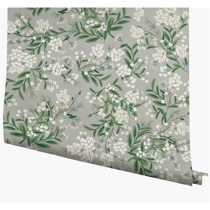 Romantic small flower wallpaper grey - Eijffinger Rifle Paper RP7383