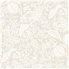 Papel pintado vintage de flores con granadas blanco crema - Eijffinger Rifle Paper RP7388