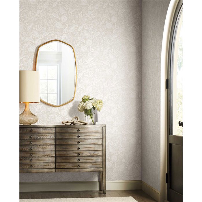 Vintage wallpaper with flowers and pomegranates cream white - Eijffinger Rifle Paper RP7388