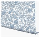 Vintage floral wallpaper with tropical pomegranates blue - Eijffinger Rifle Paper RP7390