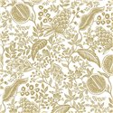 Rustic vintage wallpaper with flowers and pomegranates gold - Eijffinger Rifle Paper RP7391