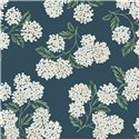 Papel pintado romántico de flores grandes de hortensias verde - Eijffinger Rifle Paper RP7395