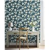 Romantic large hydrangea flower wallpaper green - Eijffinger Rifle Paper RP7395