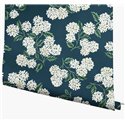 Papier peint romantique à grandes fleurs d’hortensias vert - Eijffinger Rifle Paper RP7395