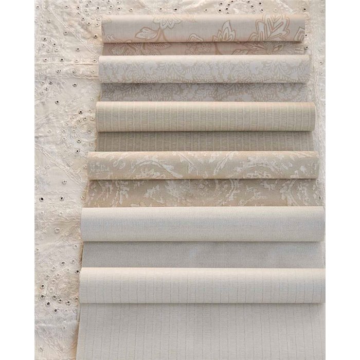 Papel pintado fibra natural tejida blanco crema - Eijffinger Amber 350670