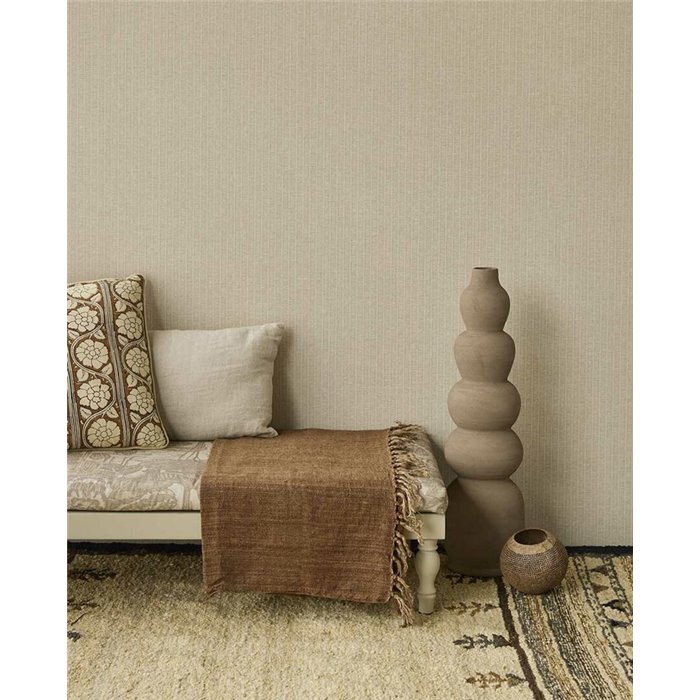 Handcrafted woven jute wallpaper in sand beige - Eijffinger Amber 350671