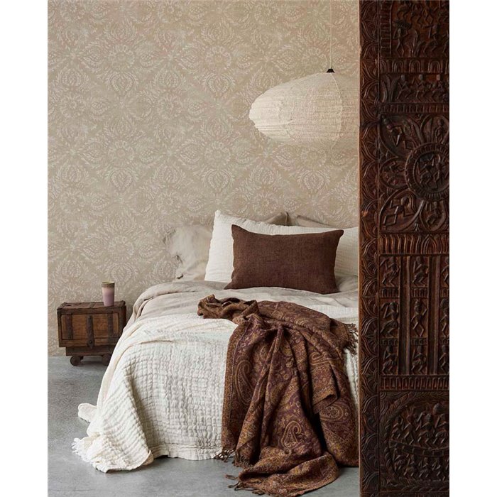 Papier peint à motif arabesque beige - Eijffinger Amber 350620