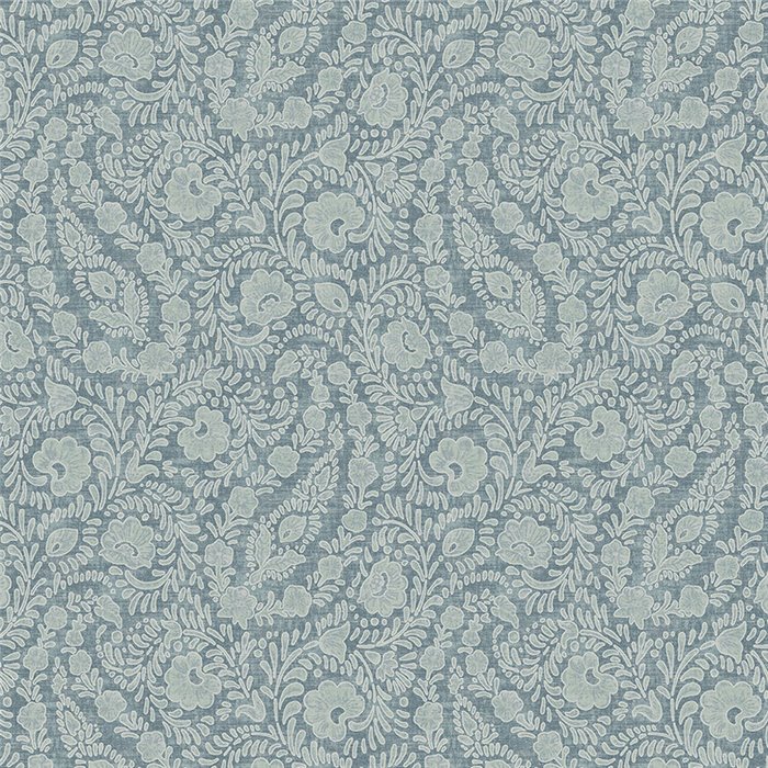 Persian paisley cashmere wallpaper in blue - Eijffinger Amber 350656