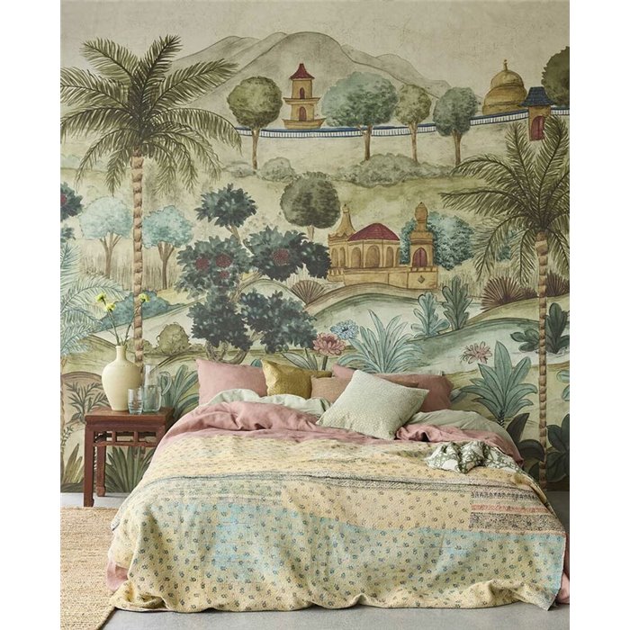 Oriental tropical palace garden wall mural - Eijffinger Amber 350680