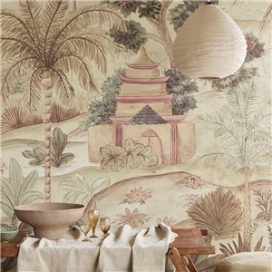 Mural de pared paisaje oriental con jardín palaciego - Eijffinger Amber 350681