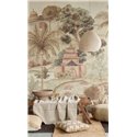 Oriental palace tropical garden landscape wall mural - Eijffinger Amber 350682