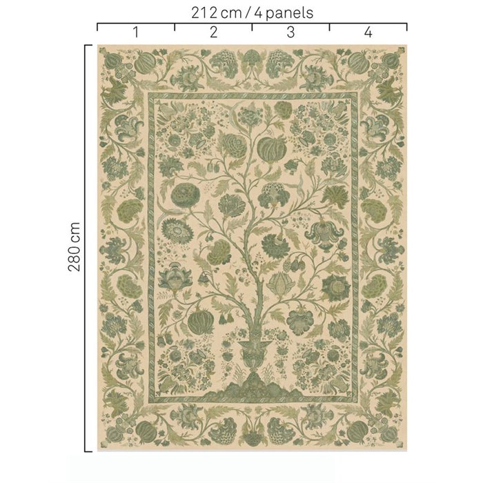 Wandbild Baum des Lebens mit beeindruckendem Tapisserie-Effekt - Eijffinger Amber 350687