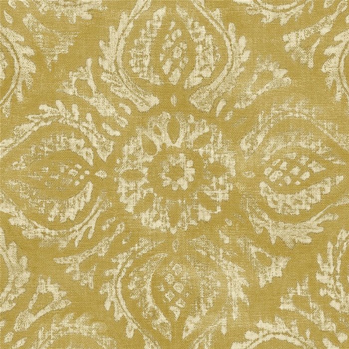 Arabesque ornament wallpaper in ochre yellow - Eijffinger Amber 350623