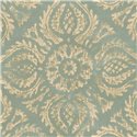 Turquoise blue arabesque wallpaper - Eijffinger Amber 350625