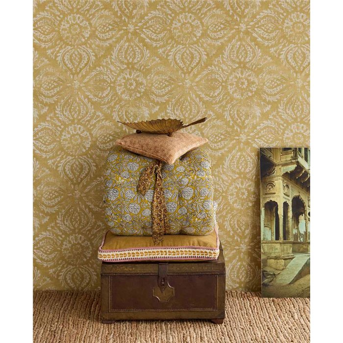 Papier peint arabesque bleu turquoise - Eijffinger Amber 350625