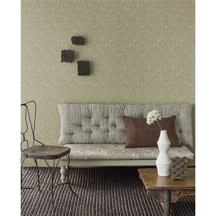 Persian paisley cashmere wallpaper in blue - Eijffinger Amber 350656