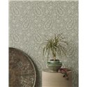 Persische florale Paisley-Kaschmir-Tapete in Cremebeige - Eijffinger Amber 350650