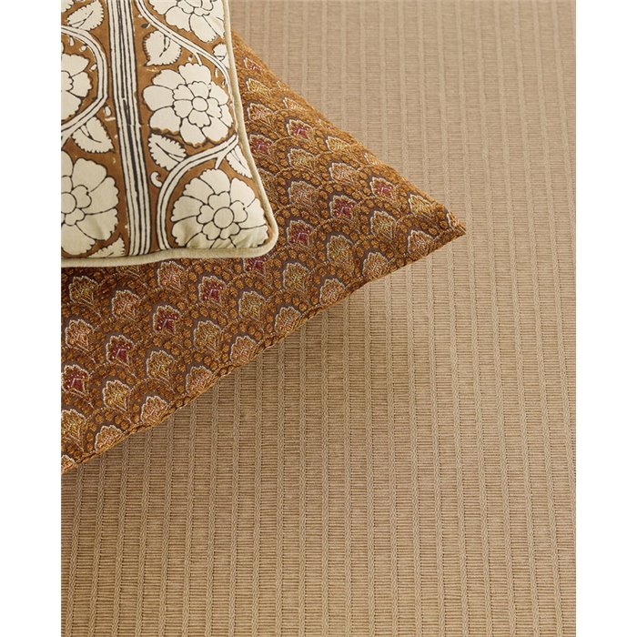 Papel pintado lino grueso tejido verde caqui - Eijffinger Amber 350675