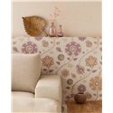Indische florale Tapete in Beige und Flieder - Eijffinger Amber 350611