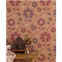Large-flower Indian-style wallpaper in terracotta - Eijffinger Amber 350612
