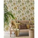Indian-style floral wallpaper in green tones - Eijffinger Amber 350613