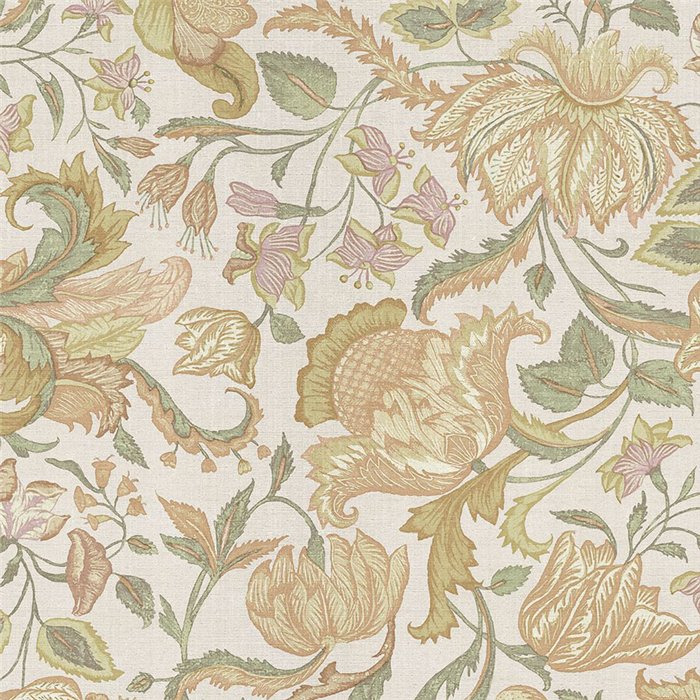 Vintage large floral wallpaper in beige tones - Eijffinger Amber 350642