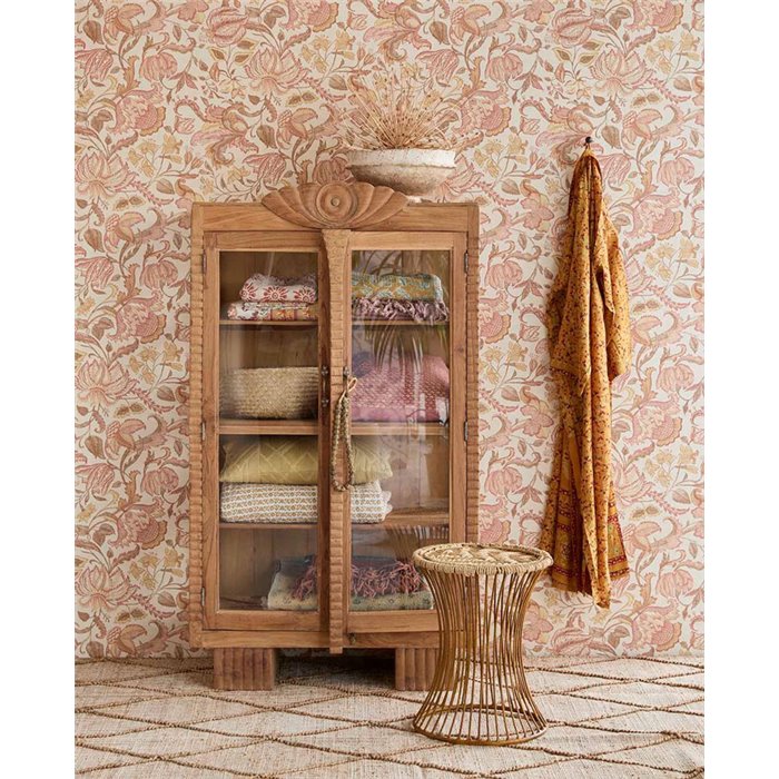 Papier peint classique romantique à grandes fleurs roses - Eijffinger Amber 350643