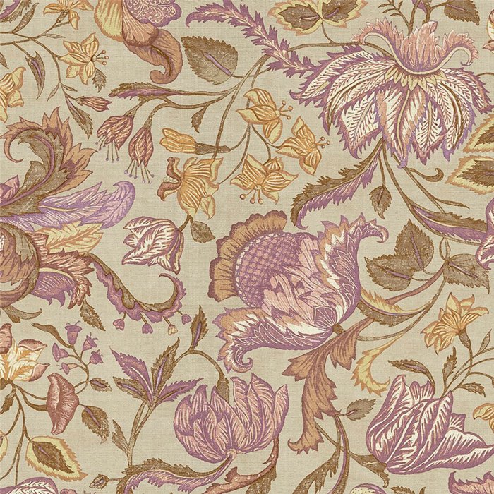 Papel pintado clásico de flores vintage lila - Eijffinger Amber 350644