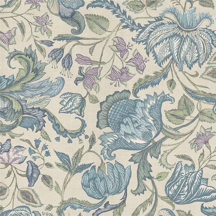 Majestic large blue floral wallpaper - Eijffinger Amber 350645