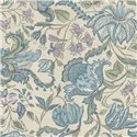 Majestic large blue floral wallpaper - Eijffinger Amber 350645