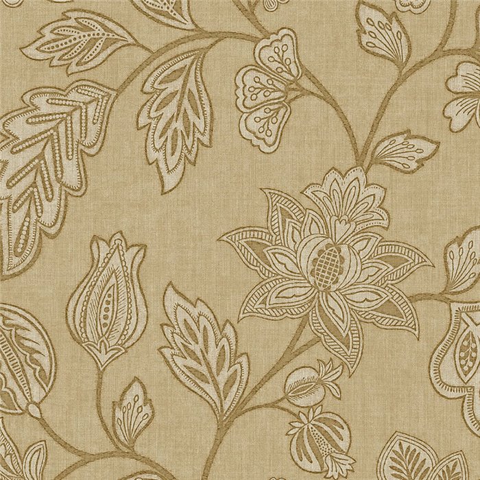 Papel pintado de flores grandes vintage marrón - Eijffinger Amber 350661