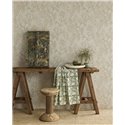Elegant large floral wallpaper in neutral green - Eijffinger Amber 350663