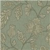 Elegante Vintage-Tapete mit großen Blumen in Grün - Eijffinger Amber 350665