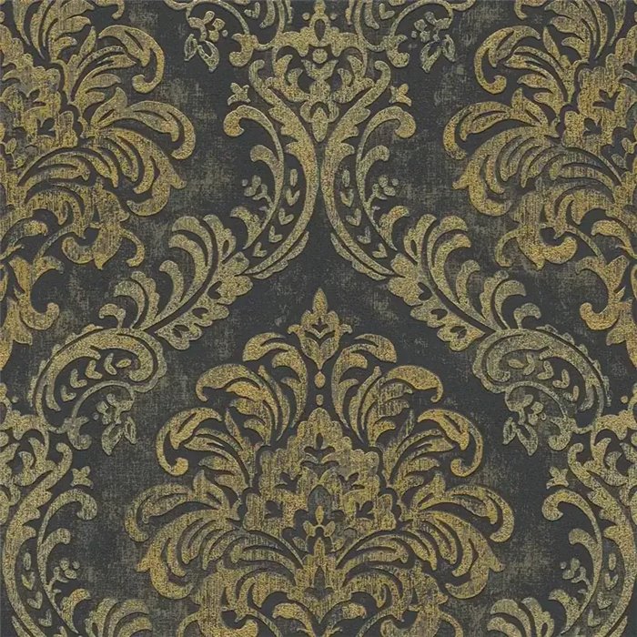 Wallpaper black and gold damask medallions - As Creation Metropolitan Stories 3 391123