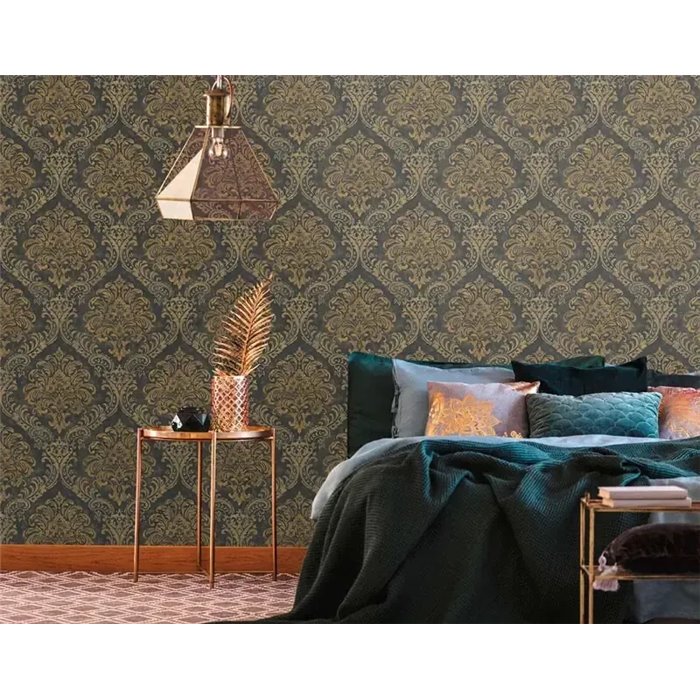 Tapete Medaillons in Schwarz und Gold - As Creation Metropolitan Stories 3 391123