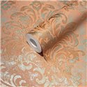 Wallpaper medallions in orange and rust damask style - As Creation Metropolitan Stories 3 391121