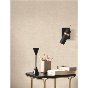 Almond green linen wallpaper - Casadeco Tailor Made 202127006 2