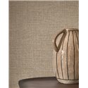 Mottled linen wallpaper brown - Casadeco Tailor Made 202122843