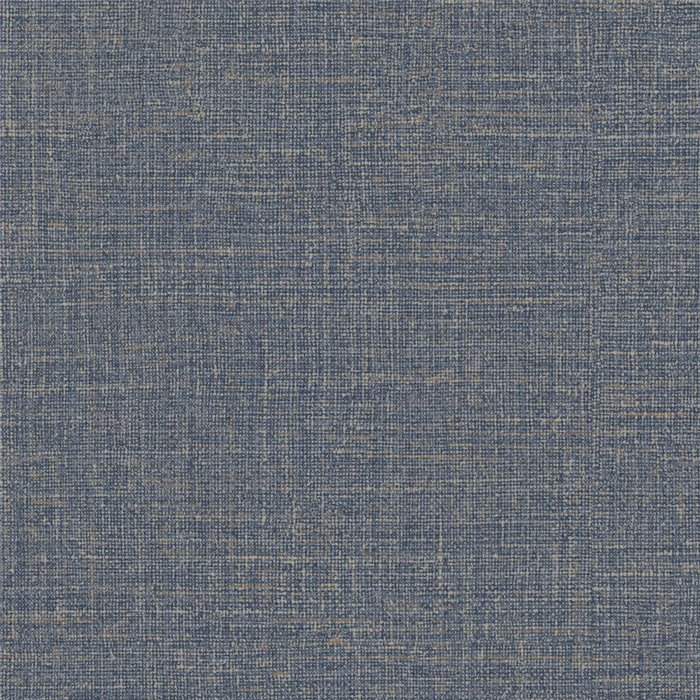Mottled linen wallpaper denim blue - Casadeco Tailor Made 202126304