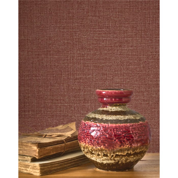 Papier peint lin rouge - Casadeco Tailor Made 202128716
