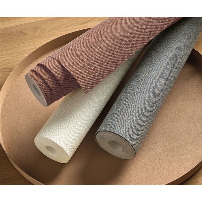 Linen wallpaper in red - Casadeco Tailor Made 202128716