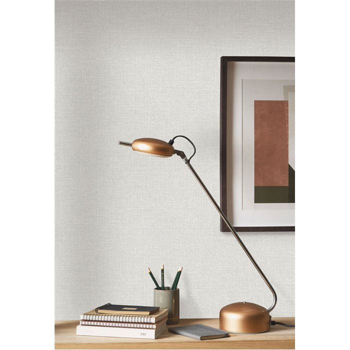 Papel pintado lino gris neutro - Casadeco Tailor Made 202129010