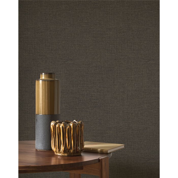 Papier peint effet lin noir - Casadeco Tailor Made 202129999