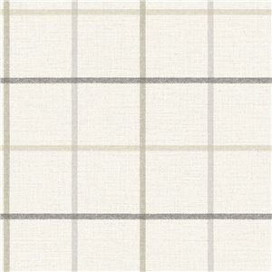 Papier peint à carreaux style anglais noir - Casadeco Tailor Made 202039780