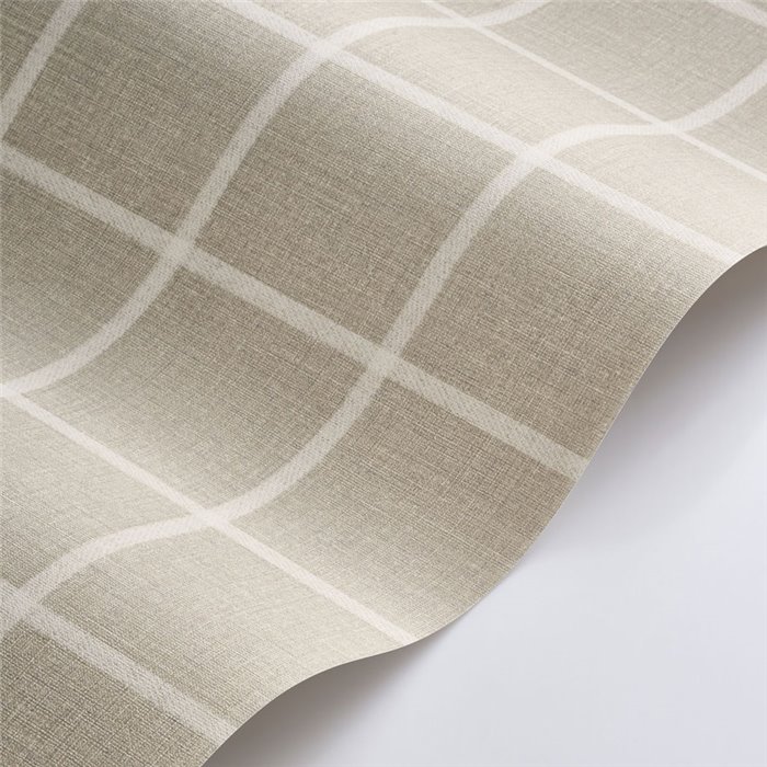 Papier peint à carreaux anglais beige lin - Casadeco Tailor Made 202031530
