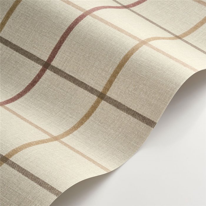 Papel pintado cuadros escoceses beige - Casadeco Tailor Made 202031823