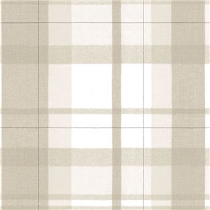 Tartan or Scottish check wallpaper neutral tones - Casadeco Tailor Made 202089140