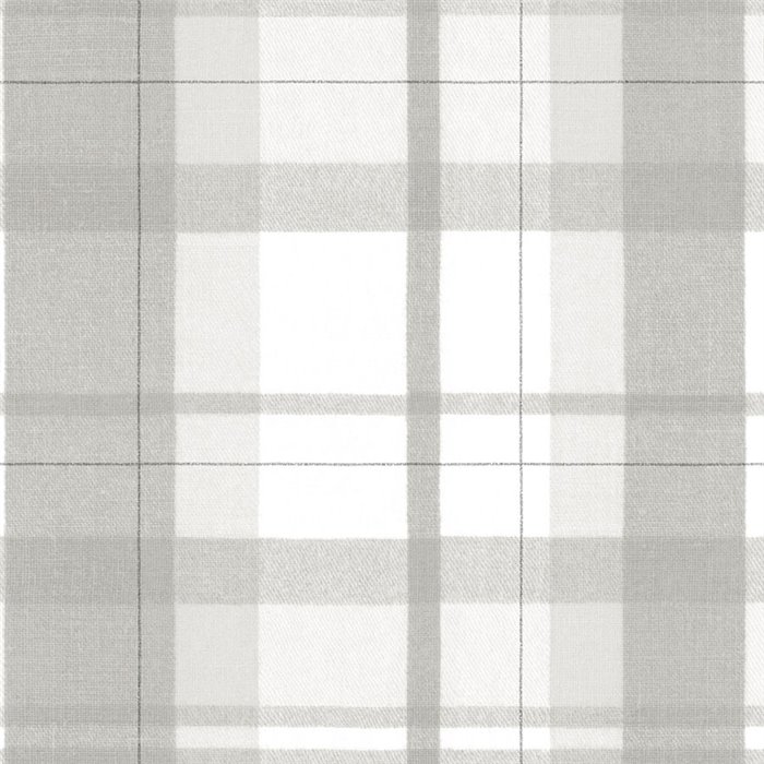 Papel pintado cuadros tartán estilo inglés gris - Casadeco Tailor Made 202059418