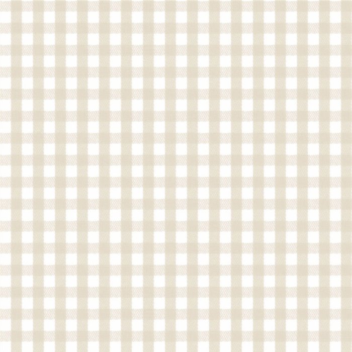 Gingham check wallpaper beige - Casadeco Tailor Made 202061012